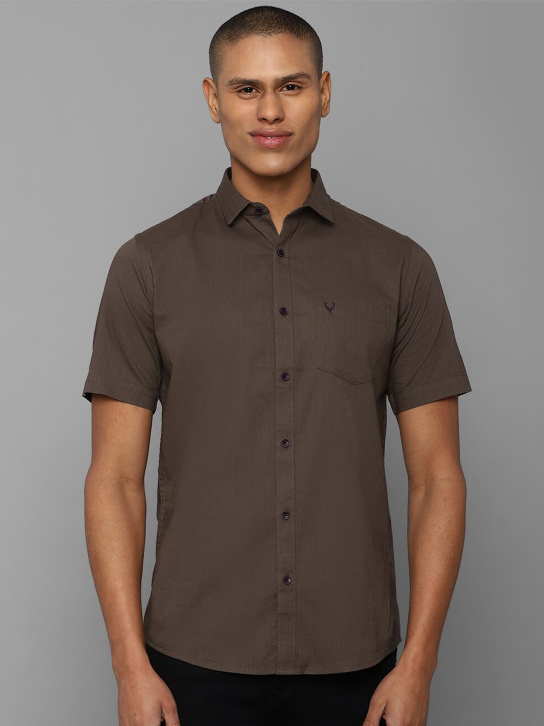 

Allen Solly Men Slim Fit Casual Shirt, Brown