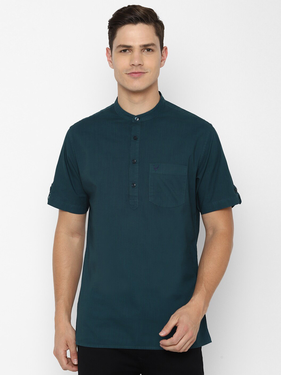 

Allen Solly Men Pure Cotton Kurta, Teal