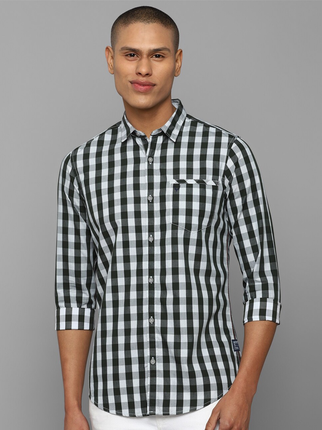 

Allen Solly Sport Men Gingham Checked Casual Shirt, Green