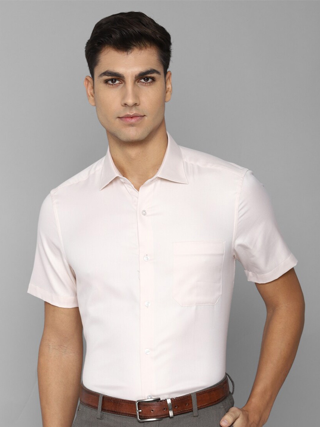 

Louis Philippe Men Slim Fit Pure Cotton Formal Shirt, Cream