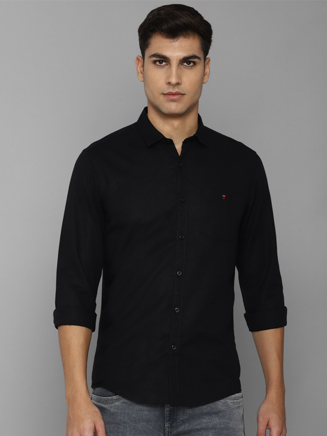 

Louis Philippe Jeans Men Slim Fit Casual Shirt, Black