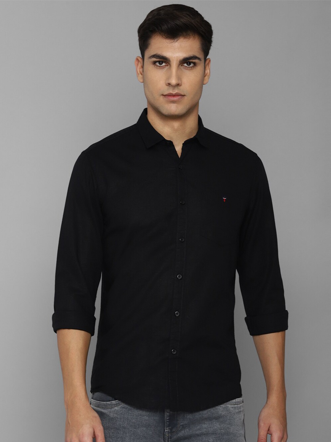 

Louis Philippe Jeans Men Slim Fit Casual Shirt, Black