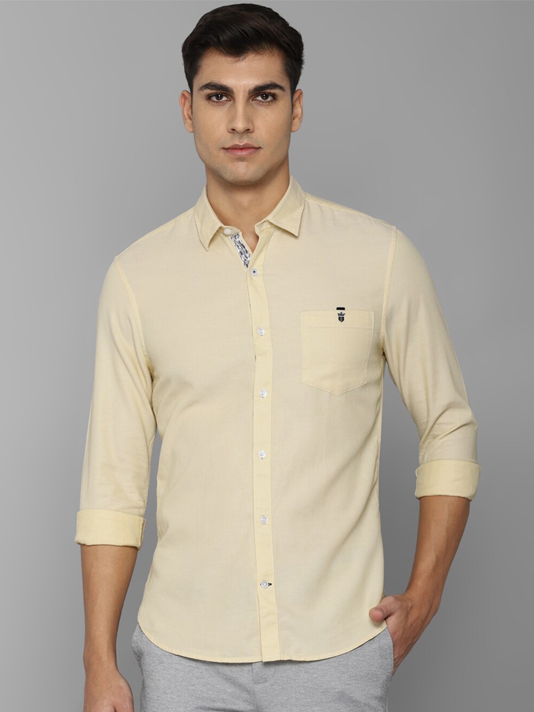 

Louis Philippe Sport Men Slim Fit Pure Cotton Casual Shirt, Yellow