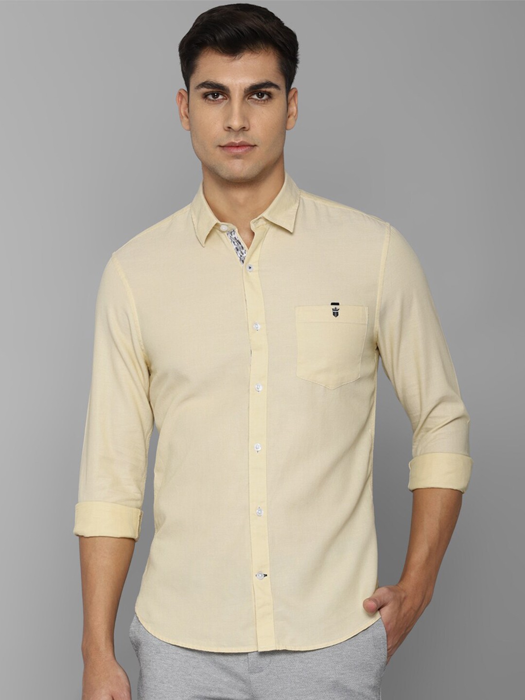 

Louis Philippe Sport Men Slim Fit Pure Cotton Casual Shirt, Yellow