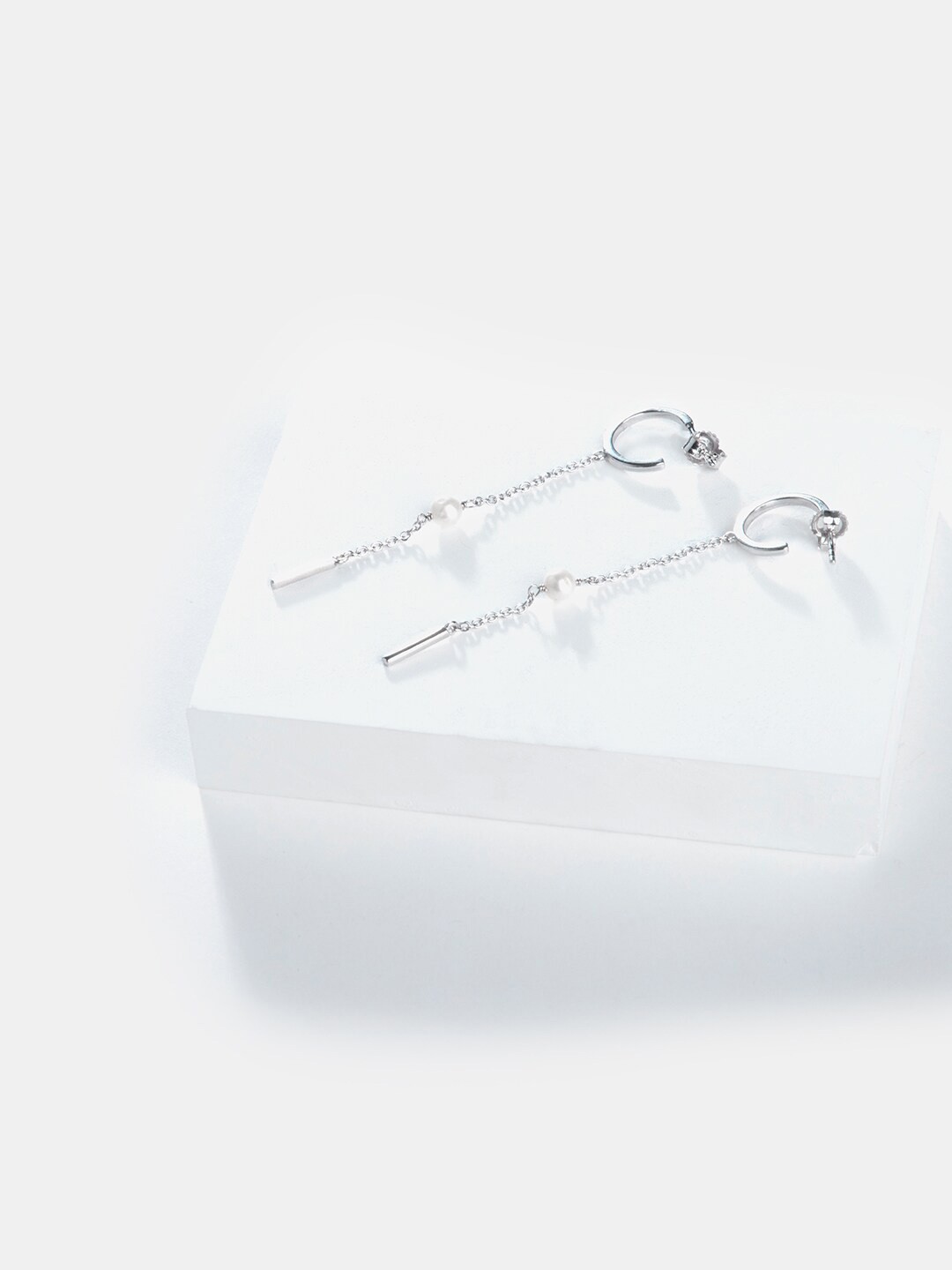 

SHAYA 925 Silver Contemporary Drop Earrings