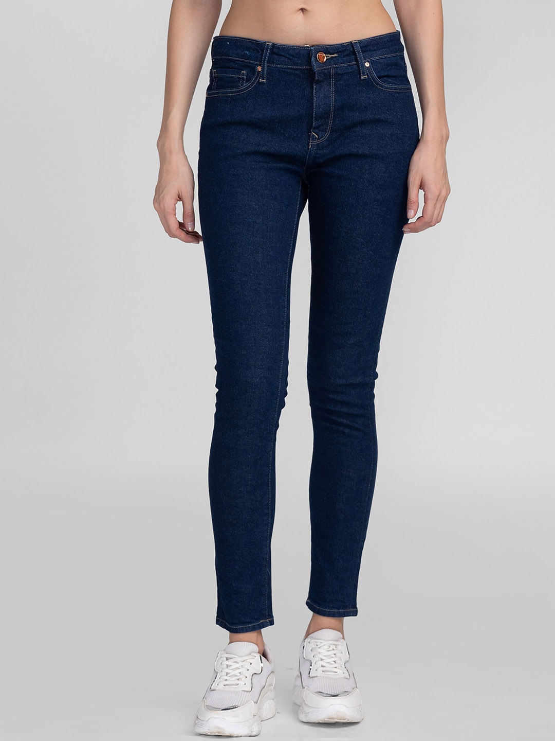 

SPYKAR Women Skinny Fit Cotton Jeans, Blue