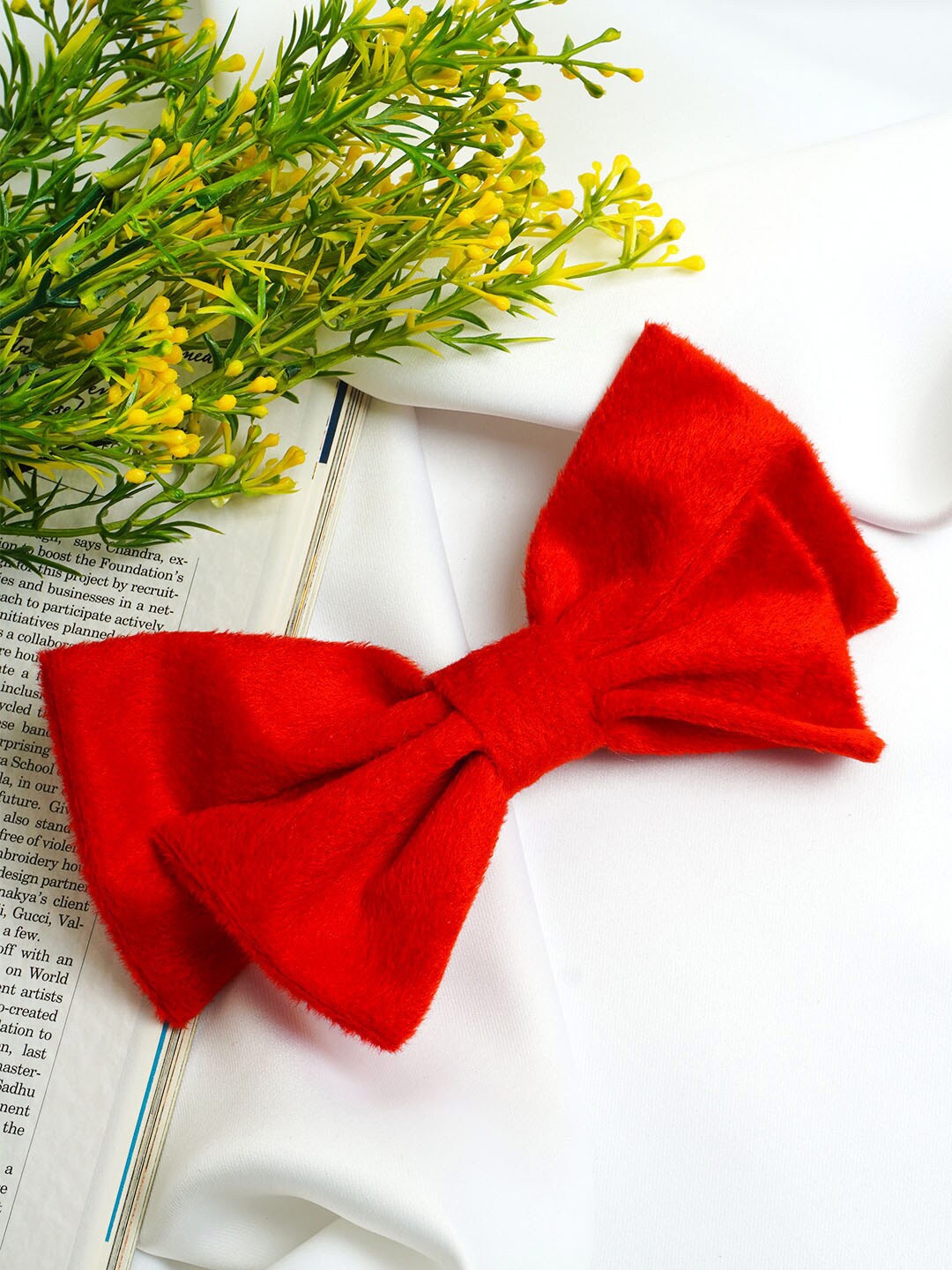 

Ferosh Women Alligator Hair Clip, Red