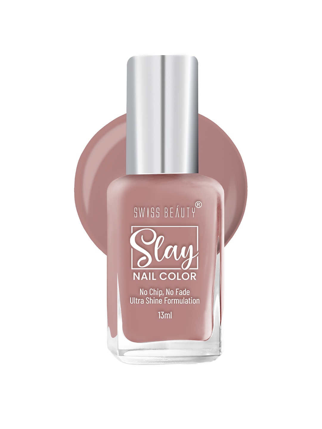 

SWISS BEAUTY Quick Dry Slay Nail Polish with Ultra Shine Formula 13 ml - Nude Brown 38