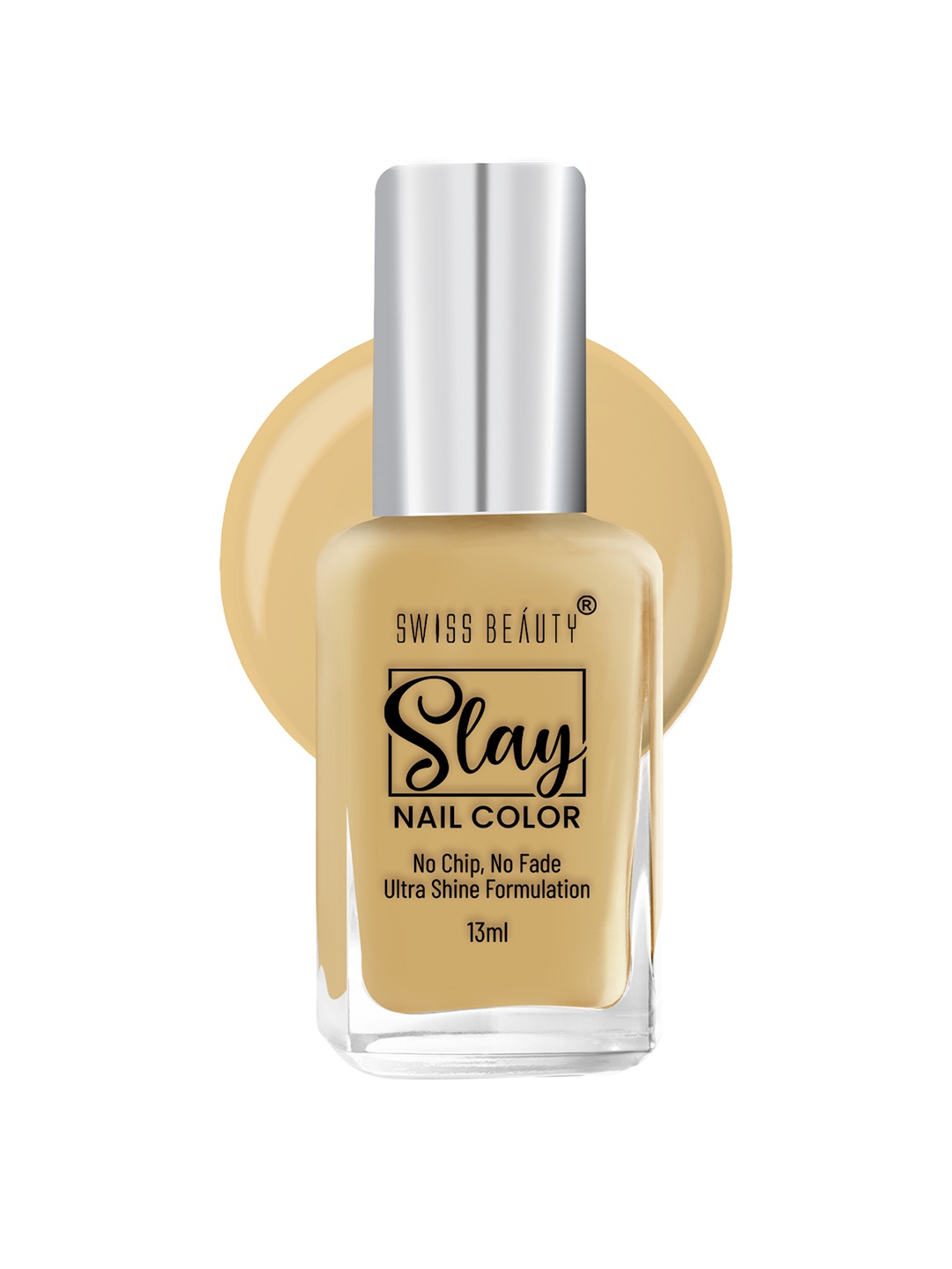 

SWISS BEAUTY Slay Nail Polish with Ultra Shine Formula 13 ml - Sand Dunes 15, Beige