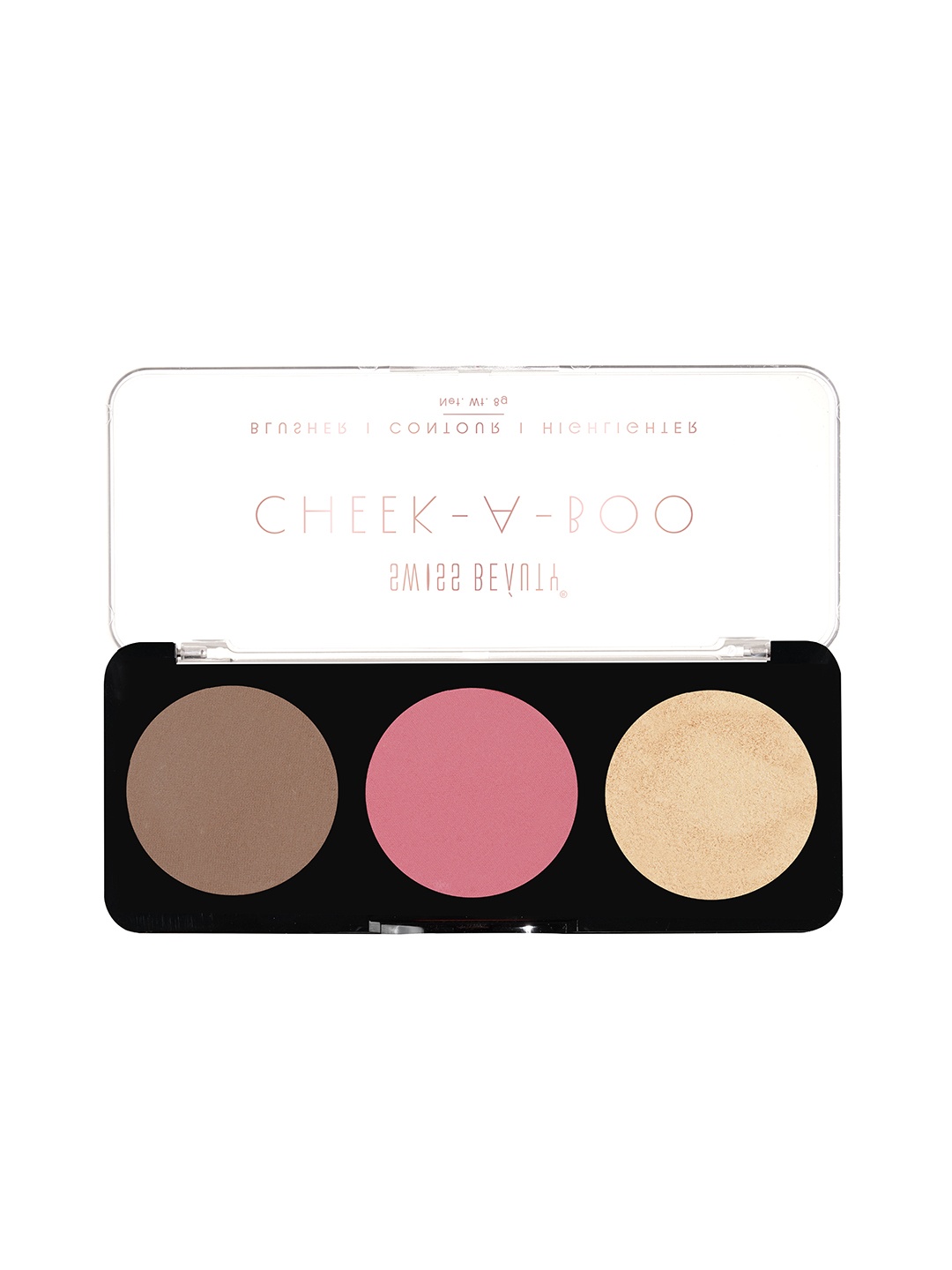 

SWISS BEAUTY Cheek-A-Boo 3 In One Highlighter Contour & Blusher Face Palette 8g - 01, Nude