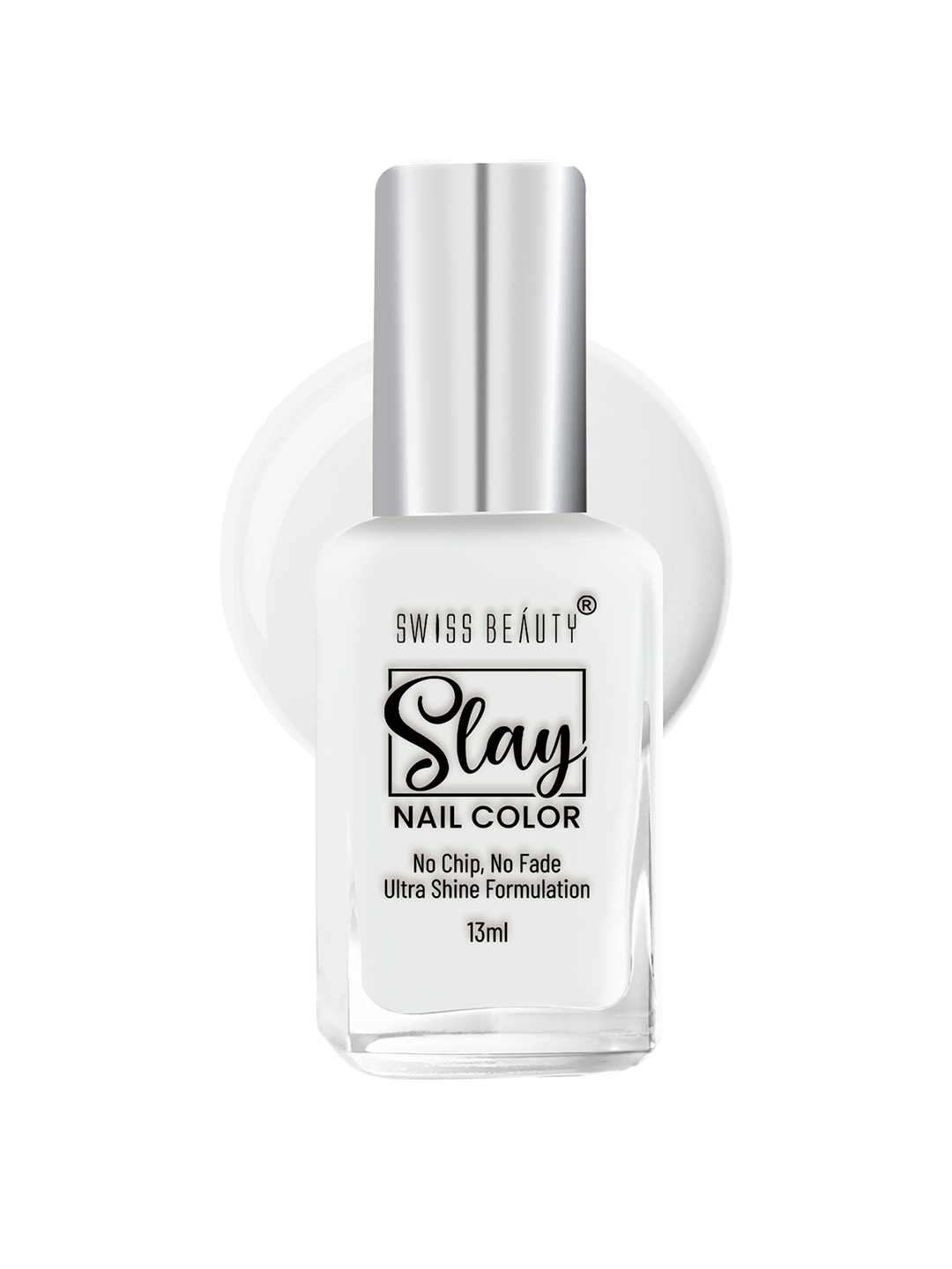 

SWISS BEAUTY Slay Nail Polish with Ultra Shine Formula 13 ml - Creamy Nude 07, White