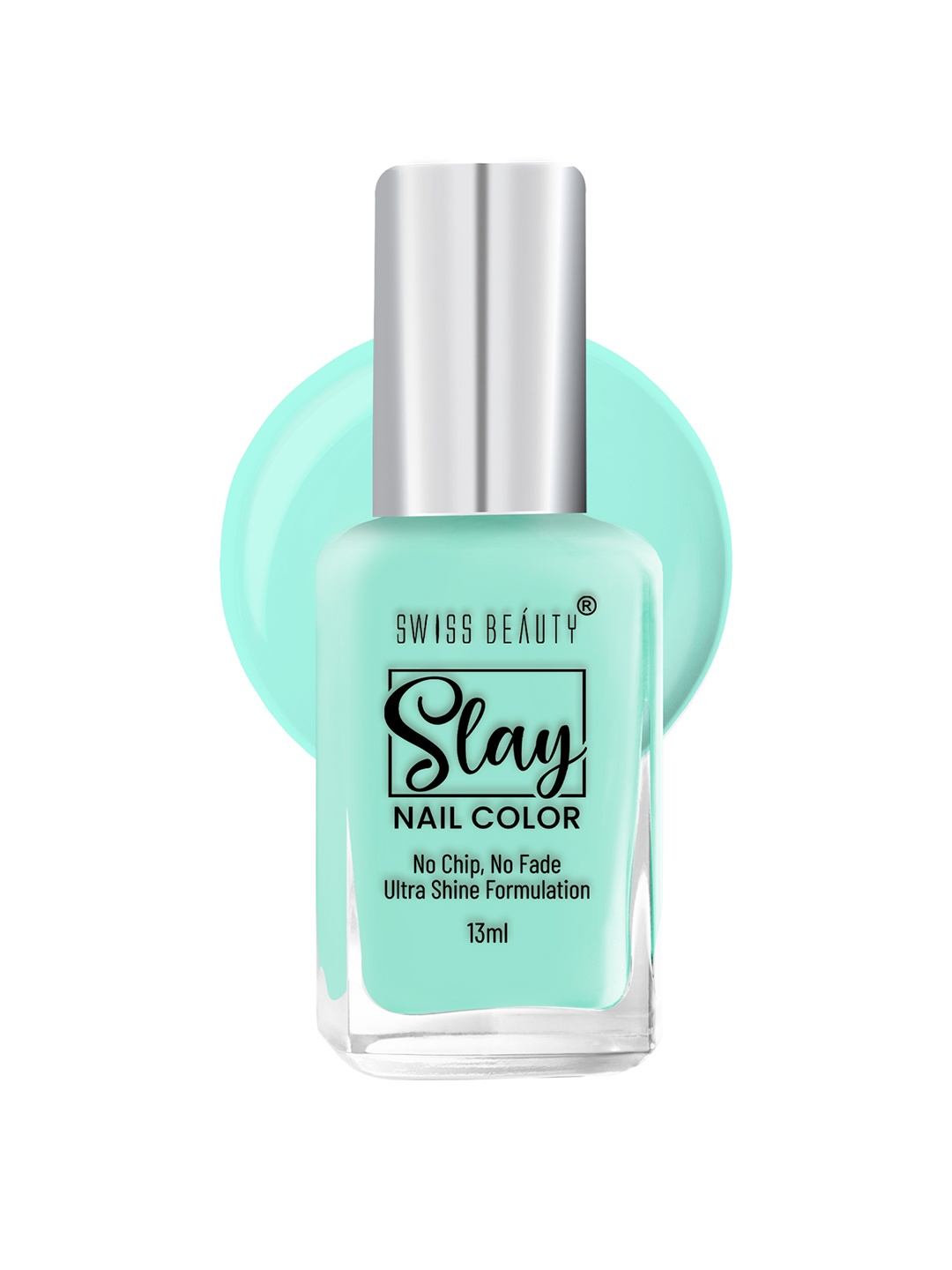 

SWISS BEAUTY Slay Nail Polish with Ultra Shine Formula 13 ml - Sunny 10, Blue