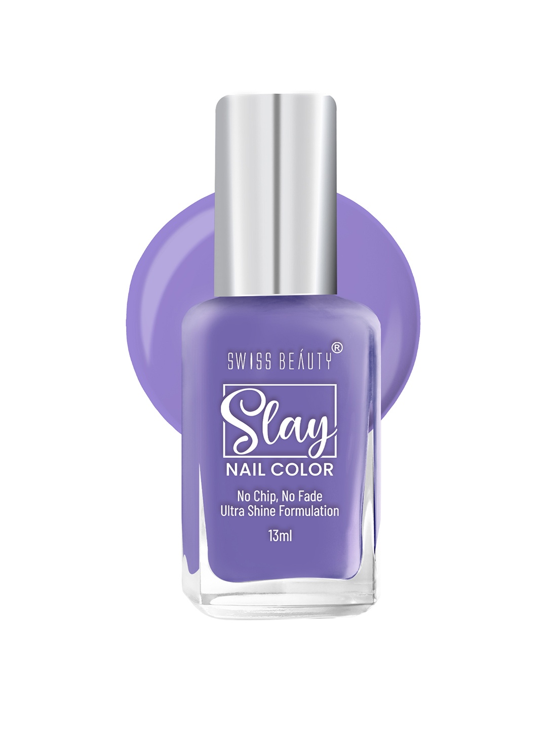 

SWISS BEAUTY Slay Nail Polish with Ultra Shine Formula 13 ml - Tuscan 31, Purple