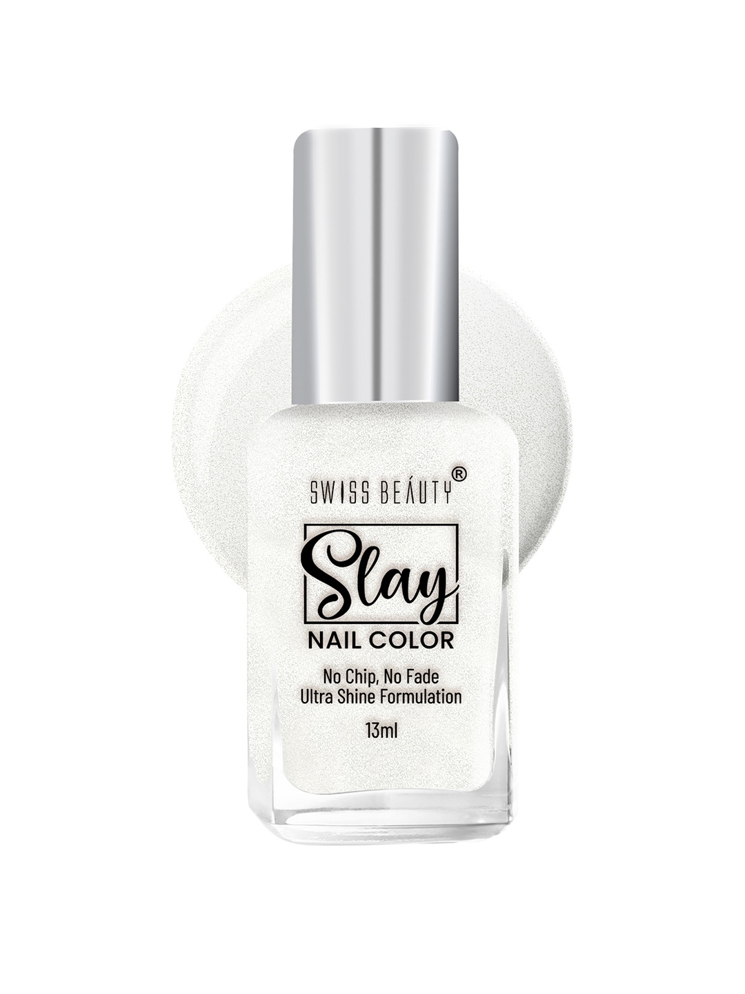 

SWISS BEAUTY Slay Quick Dry Nail Polish with Ultra Shine Formula 13 ml - Pearl 54, White