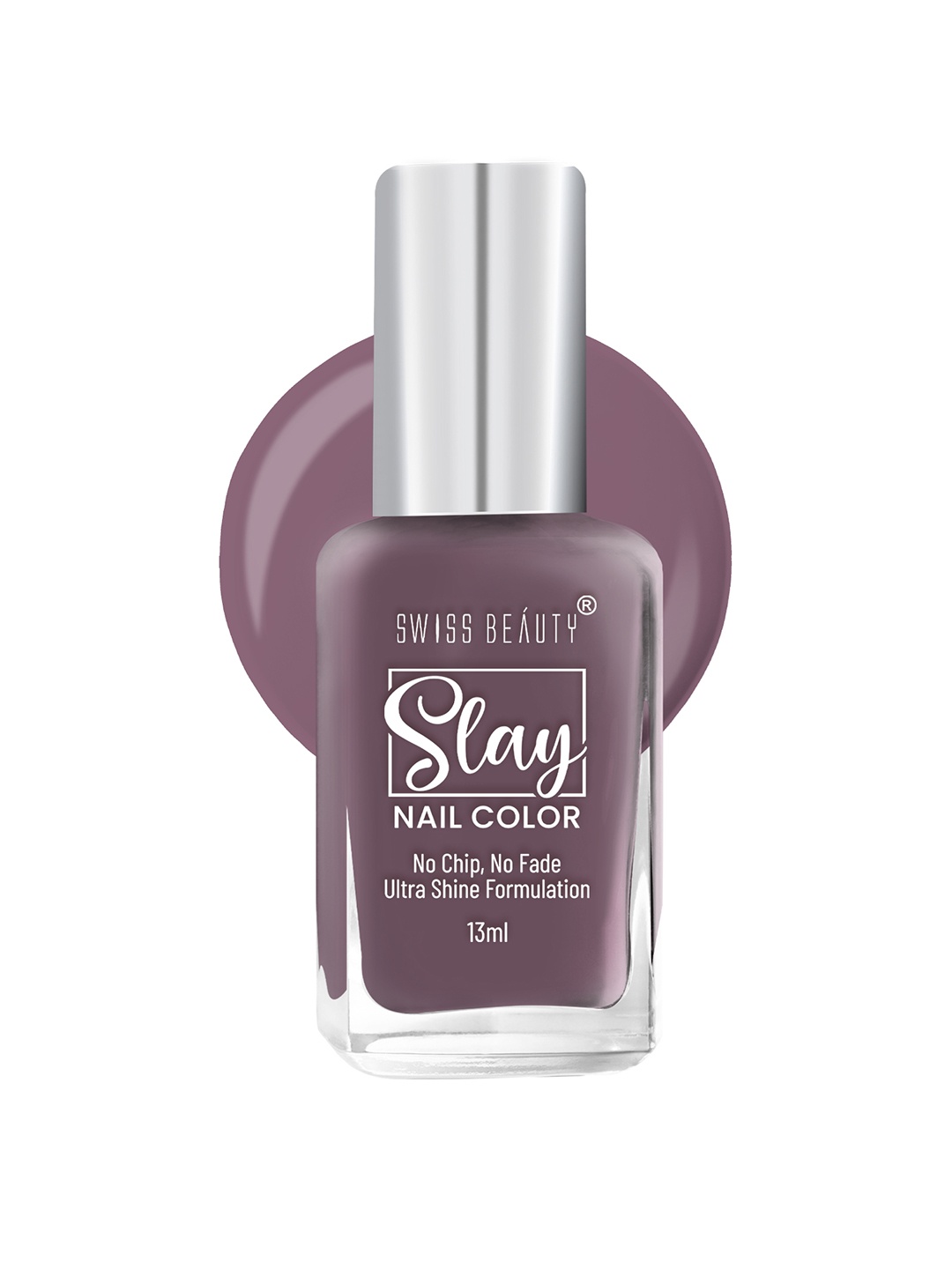 

SWISS BEAUTY Slay Quick Dry Nail Polish with Ultra Shine Formula 13 ml - Angel 46, Purple