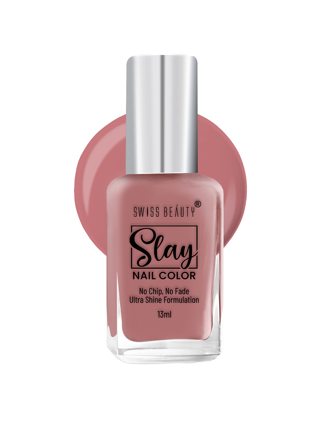 

SWISS BEAUTY Slay Quick Dry Nail Polish with Ultra Shine Formula 13 ml - Call me Rich 02, Pink