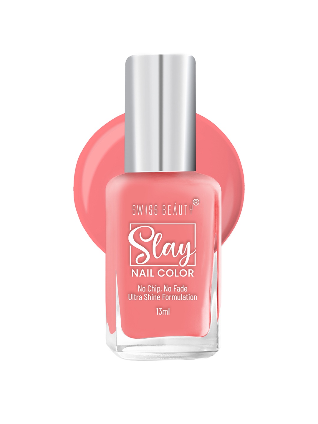 

SWISS BEAUTY Slay Quick Dry Nail Polish with Ultra Shine Formula 13 ml - Sunset 05, Pink