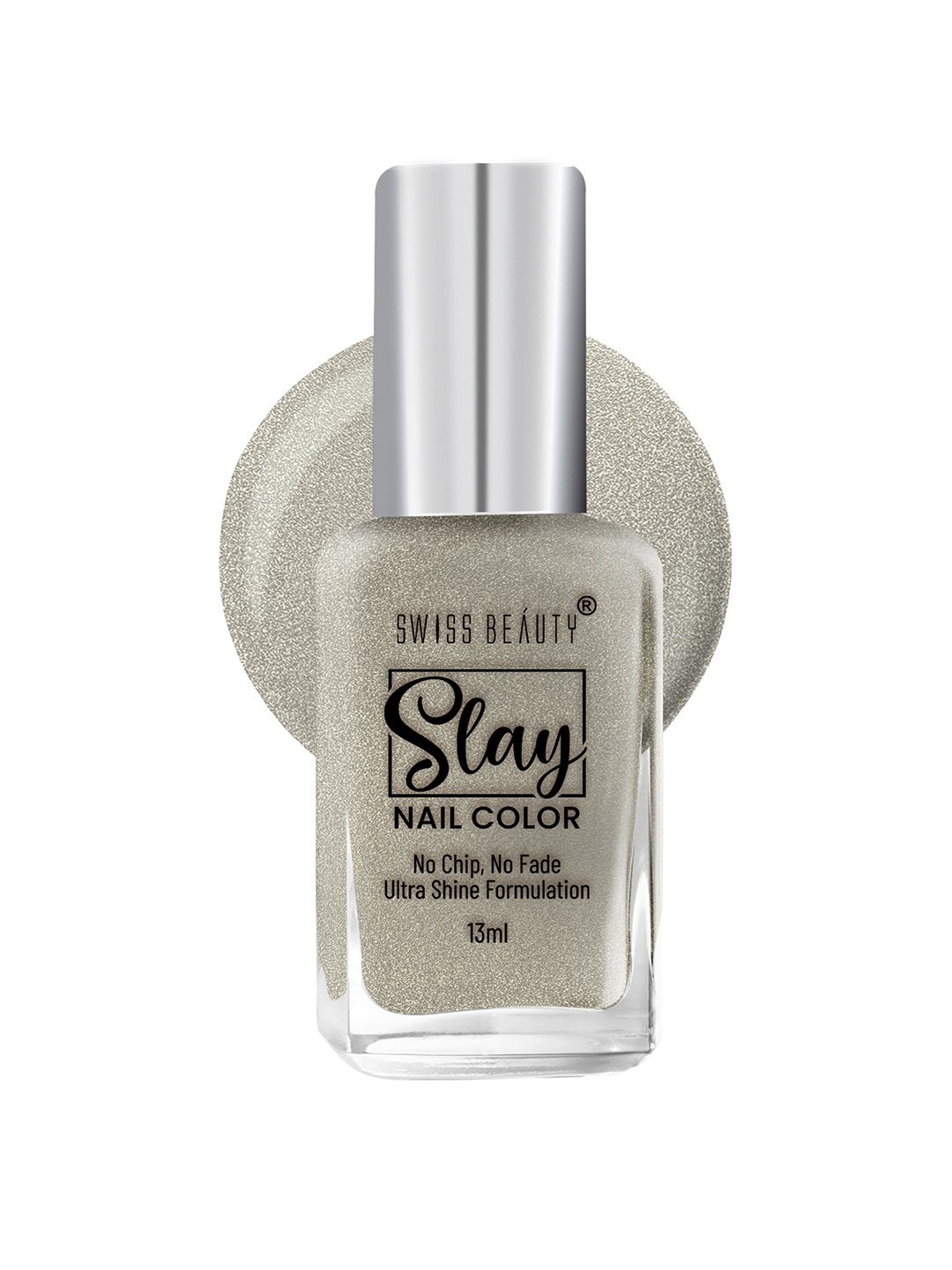 

SWISS BEAUTY Slay Quick Dry Nail Polish with Ultra Shine Formula 13 ml - Lucent 51, Grey