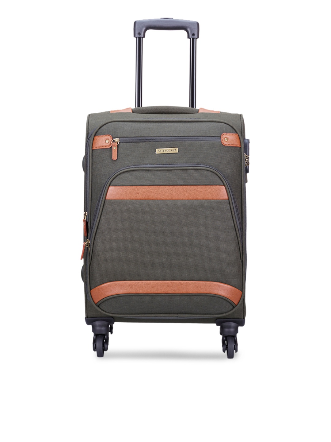 

Aristocrat Unisex Olive Brown Medium Trolley Suitcase