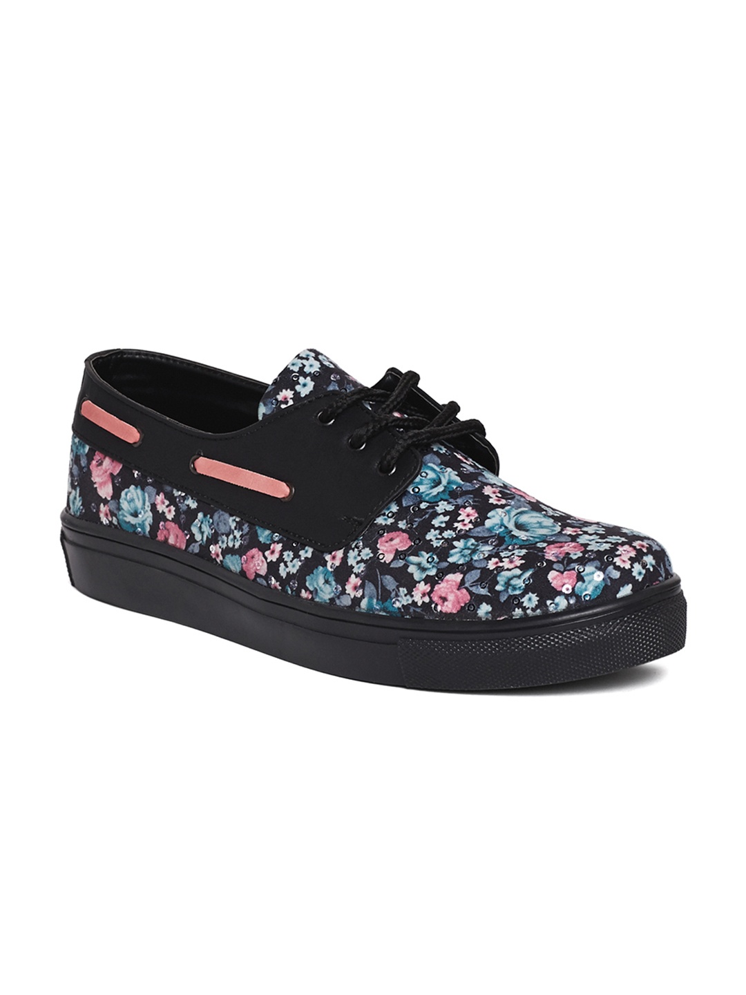 

Marc Loire Women Black Floral Print Sneakers