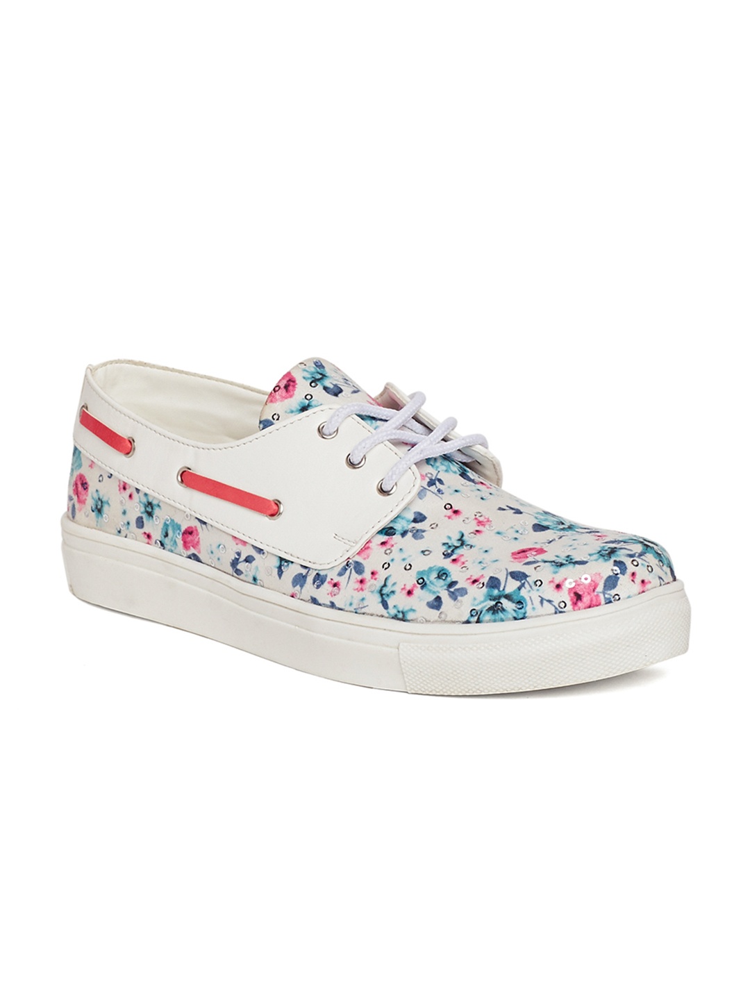 

Marc Loire Women White Printed Sneakers