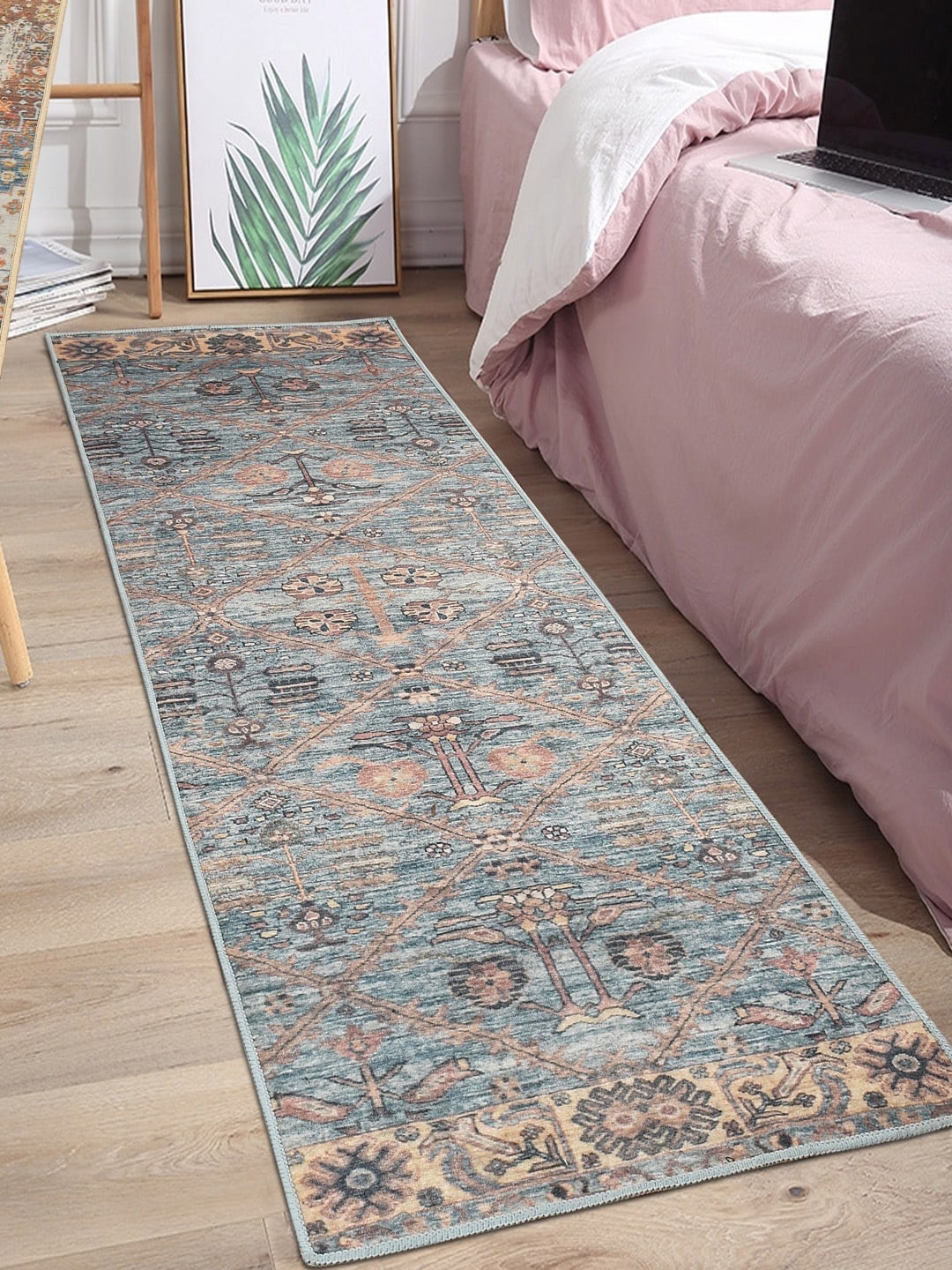 

MULTITEX Grey & Beige Printed Floor Runner