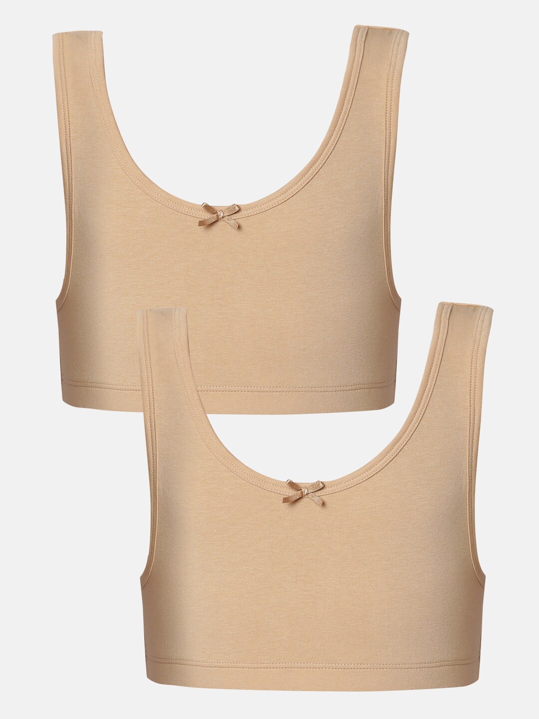 

mackly Pack Of 2 Beginners Bra, Nude