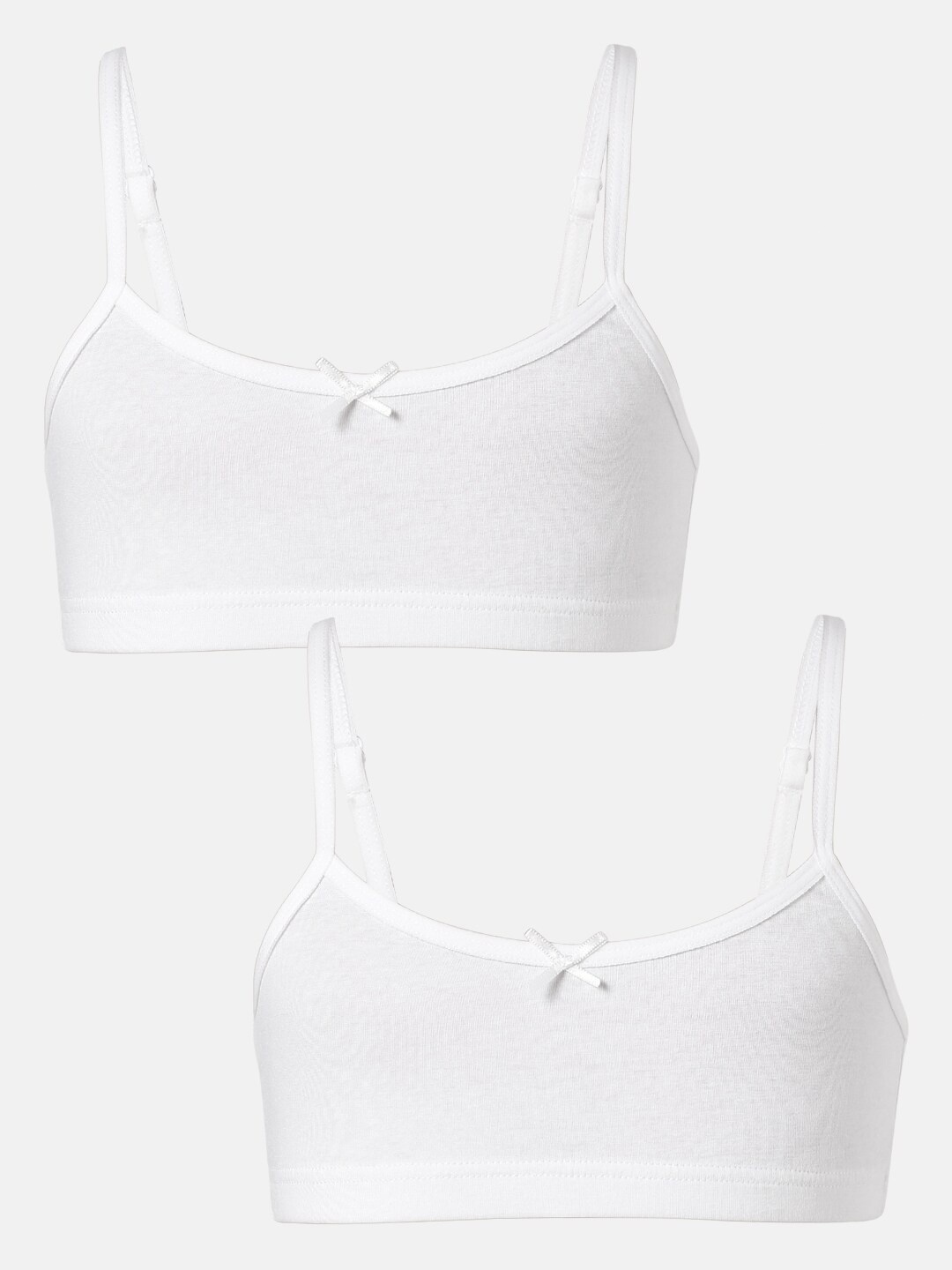 

mackly Pack Of 2 Beginners Bra, White