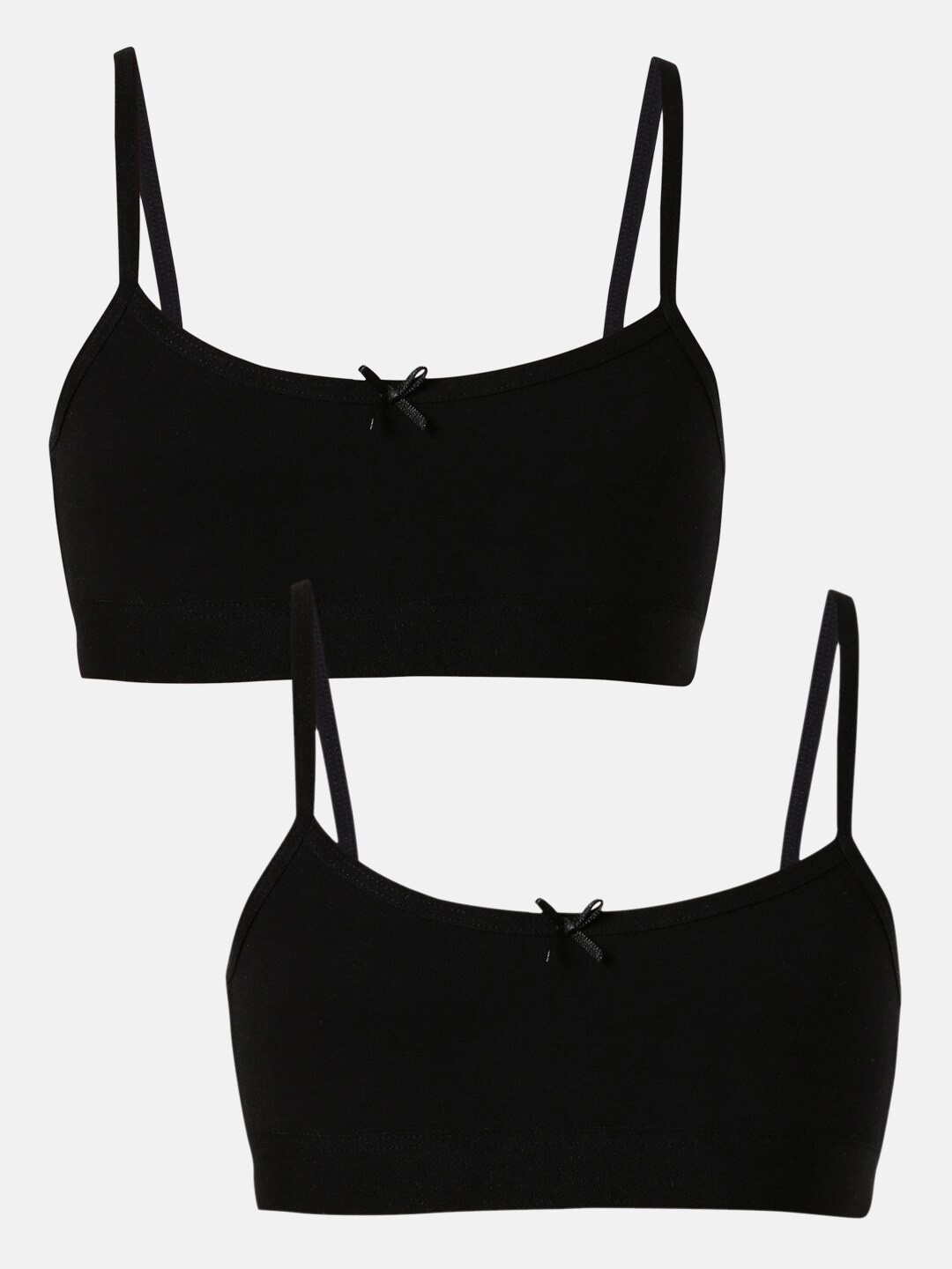

mackly Pack Of 2 Beginners Bra, Black