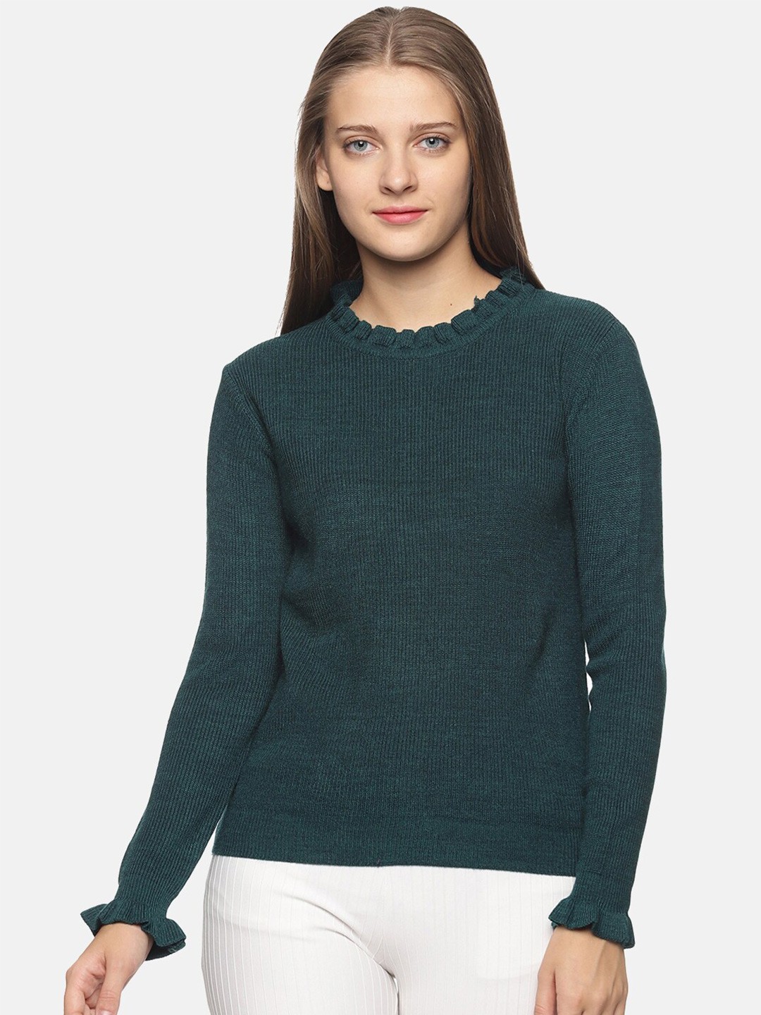 

DAiSY Women Green Pullover