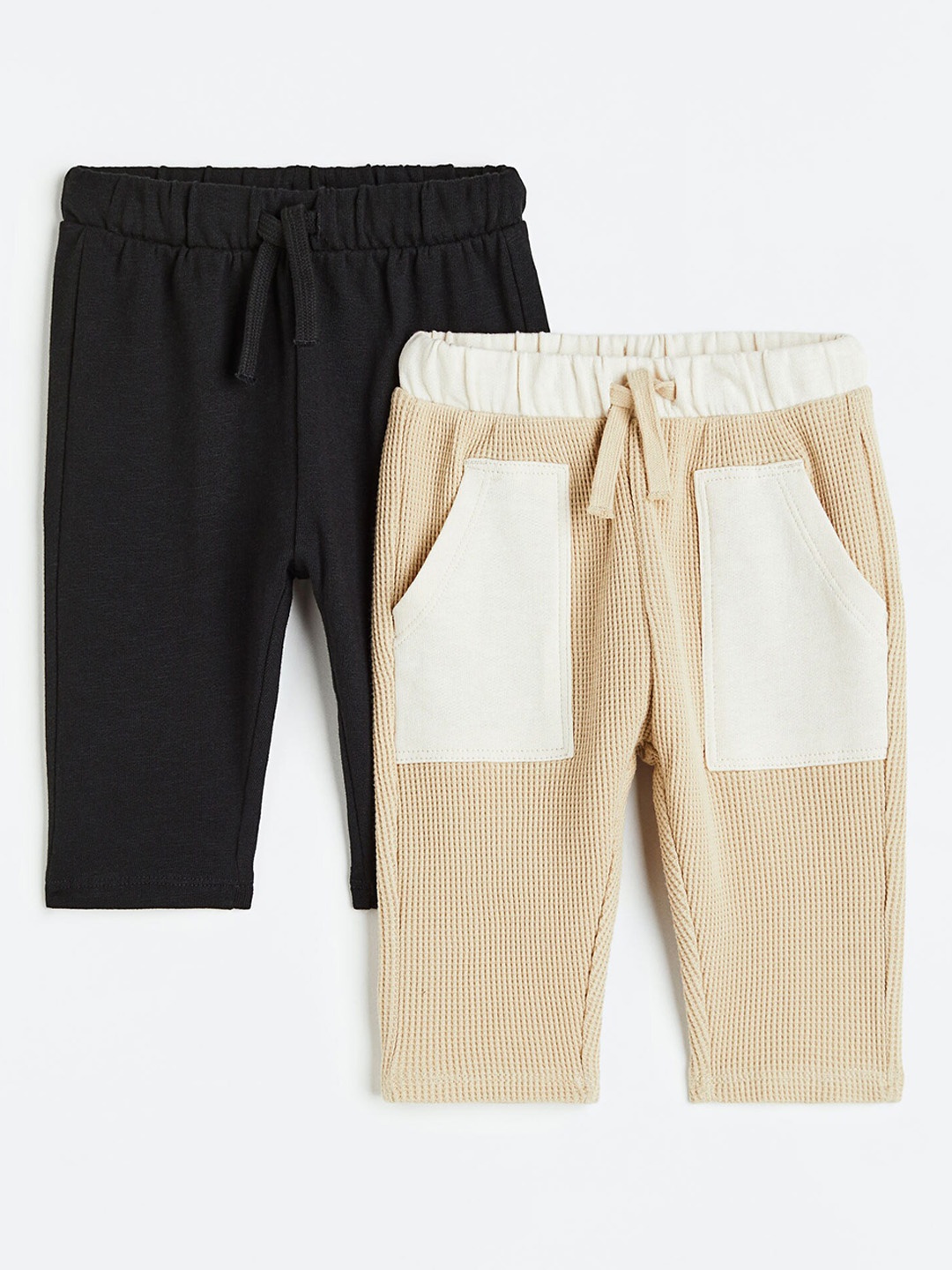 

H&M Boys Cotton 2-Pack Sweatpants, Beige