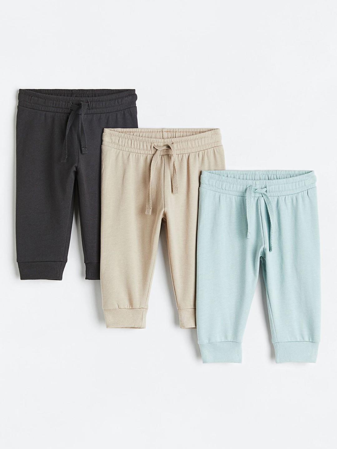 

H&M Boys 3-Pack Cotton Joggers, Beige