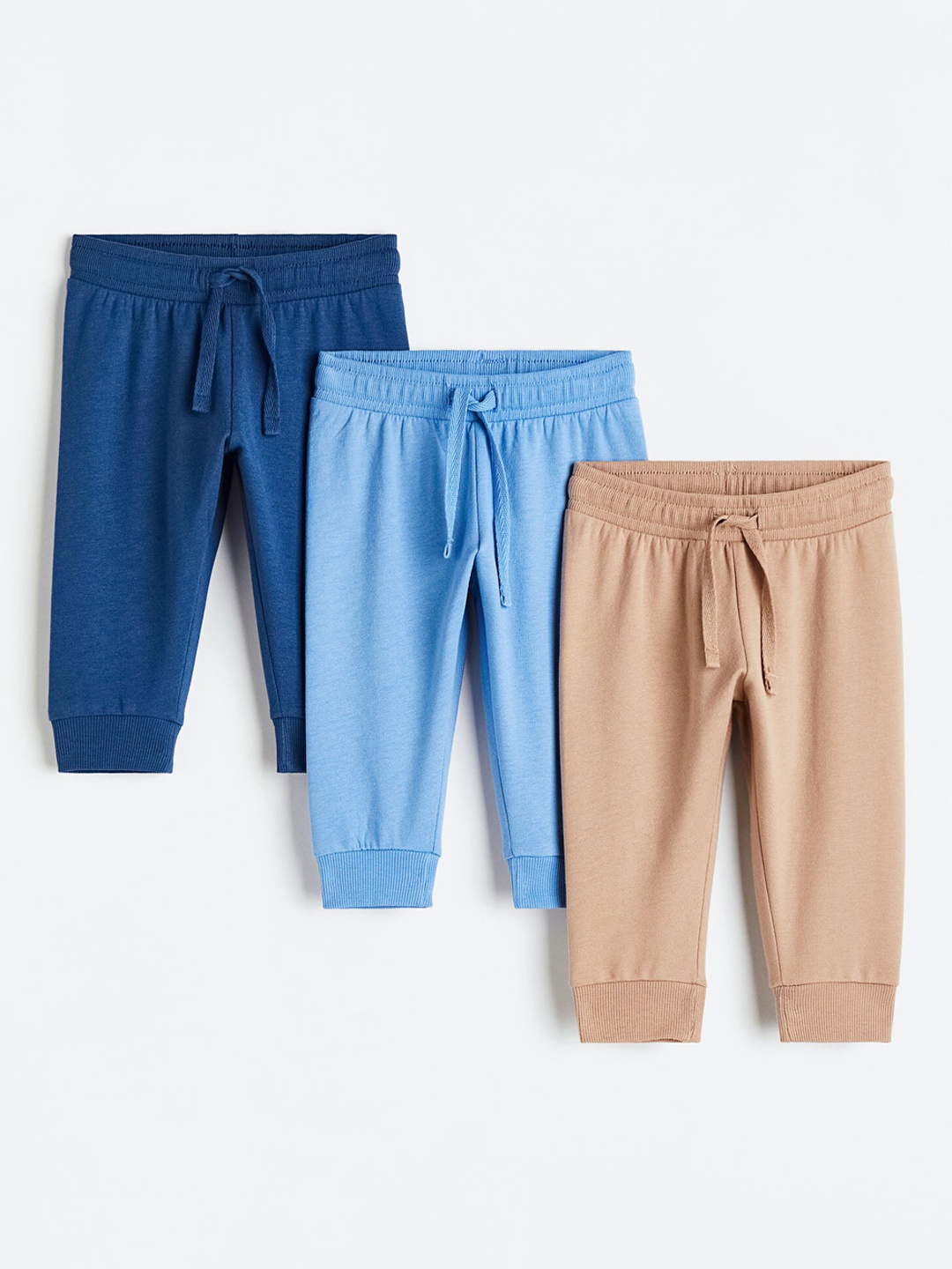

H&M Boys 3-Pack Cotton Joggers, Beige