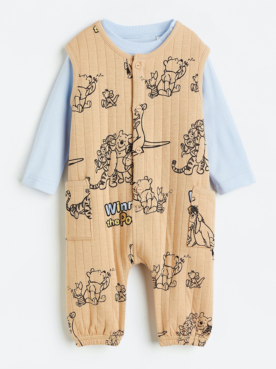 

H&M Boys 2-Piece Pure Cotton Set, Beige