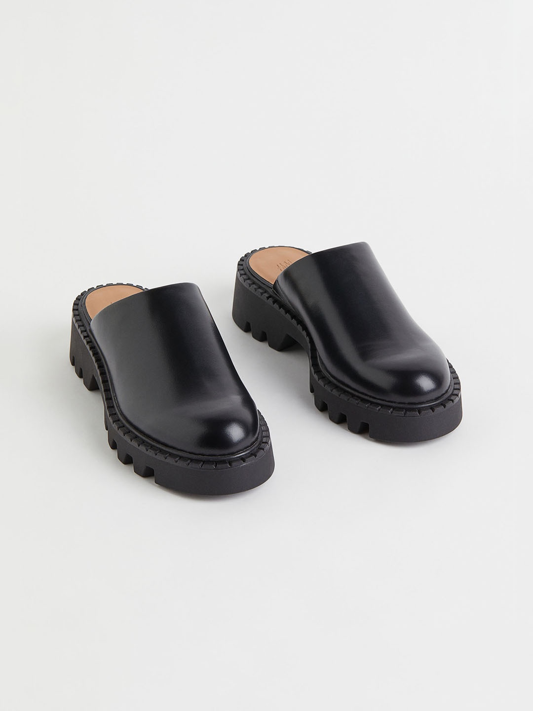 

H&M Chunky Mule Loafers, Black