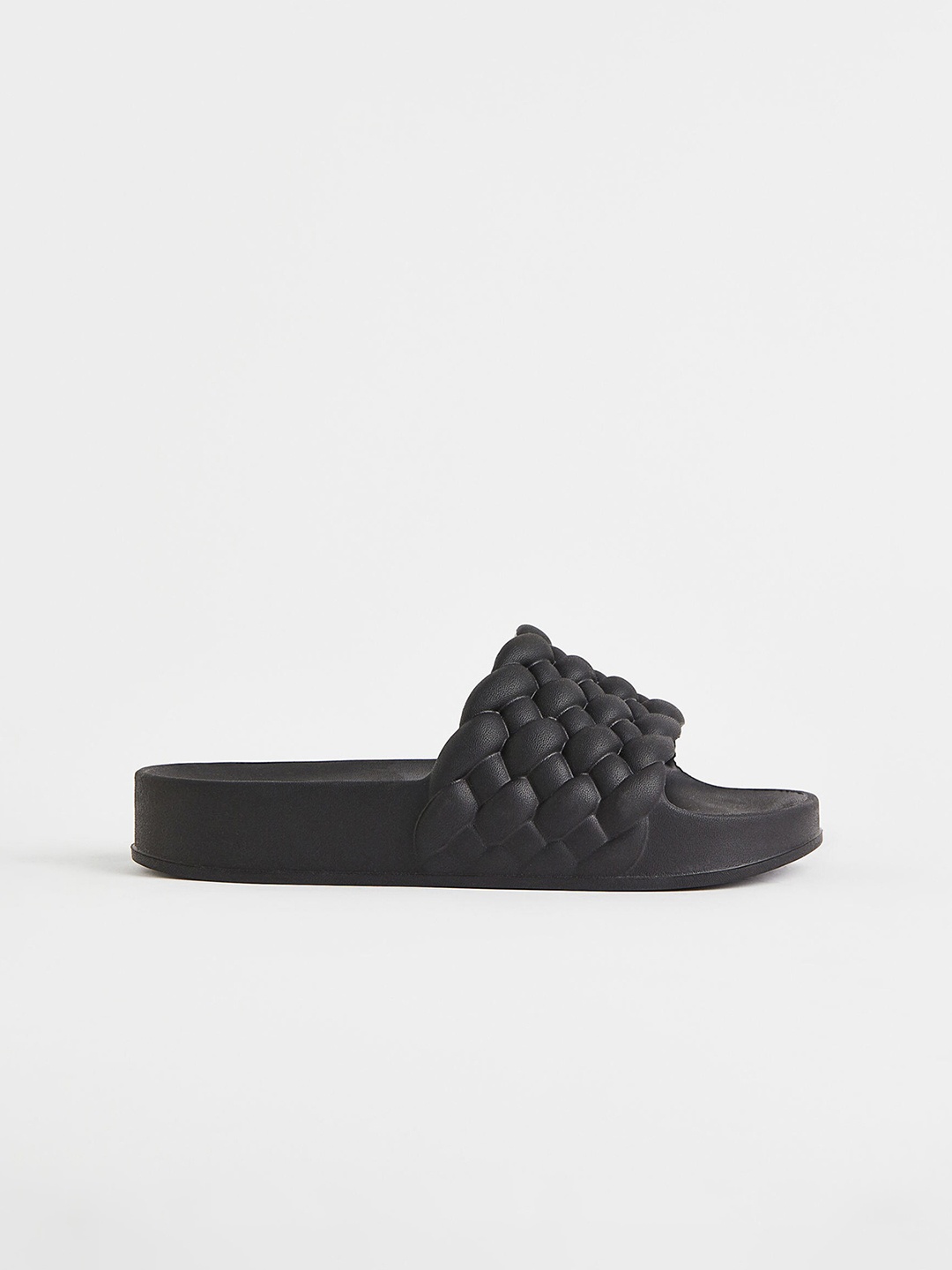 

H&M Women Braided Slides, Black