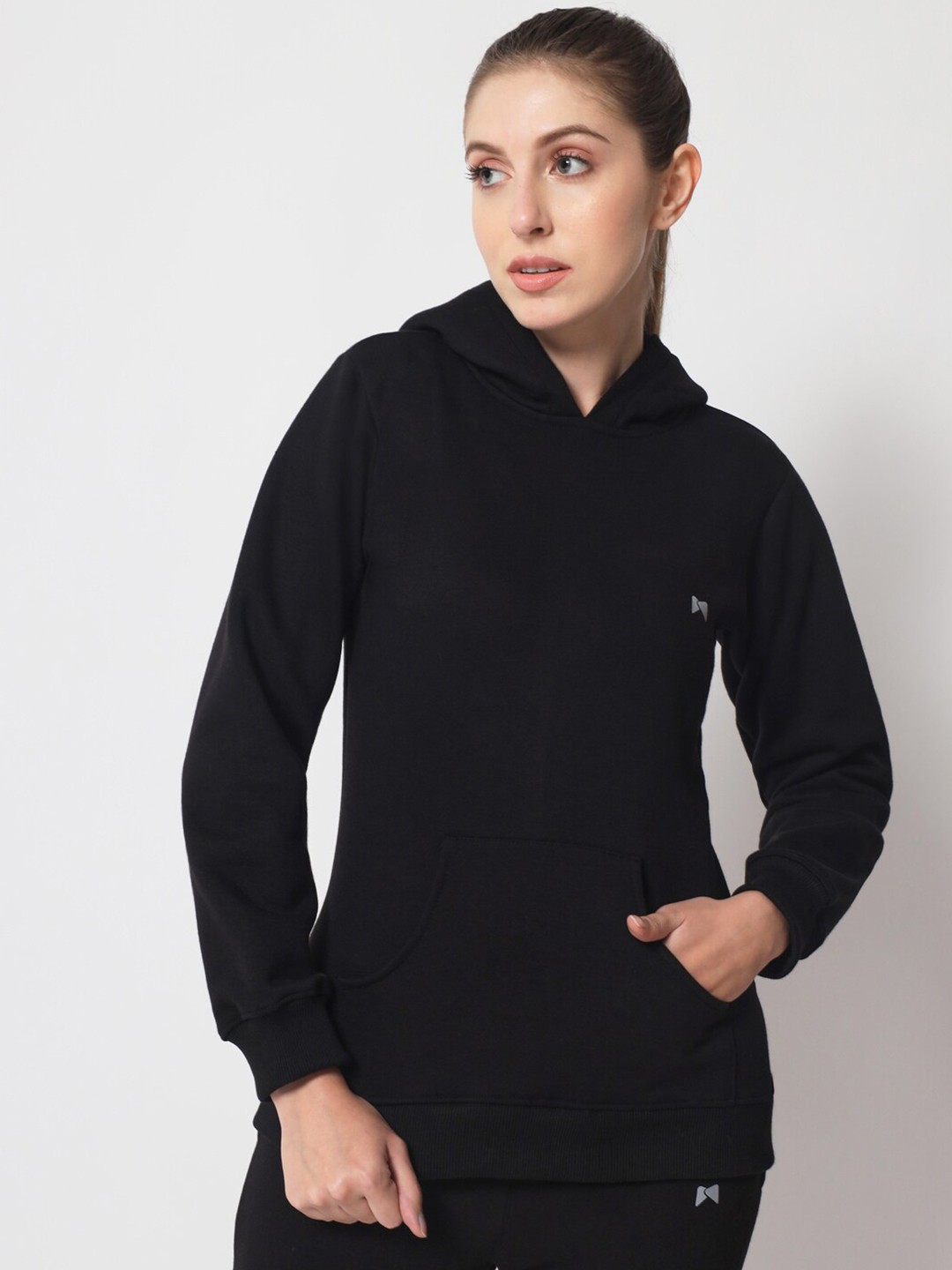 

MUSCLE TORQUE Women Hooded Fleece Sweatshirt, Black