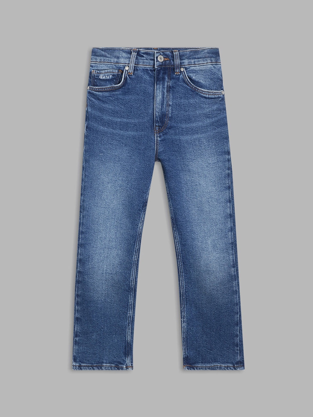 

GANT Boys Comfort Relaxed Fit Light Fade Cotton Jeans, Blue