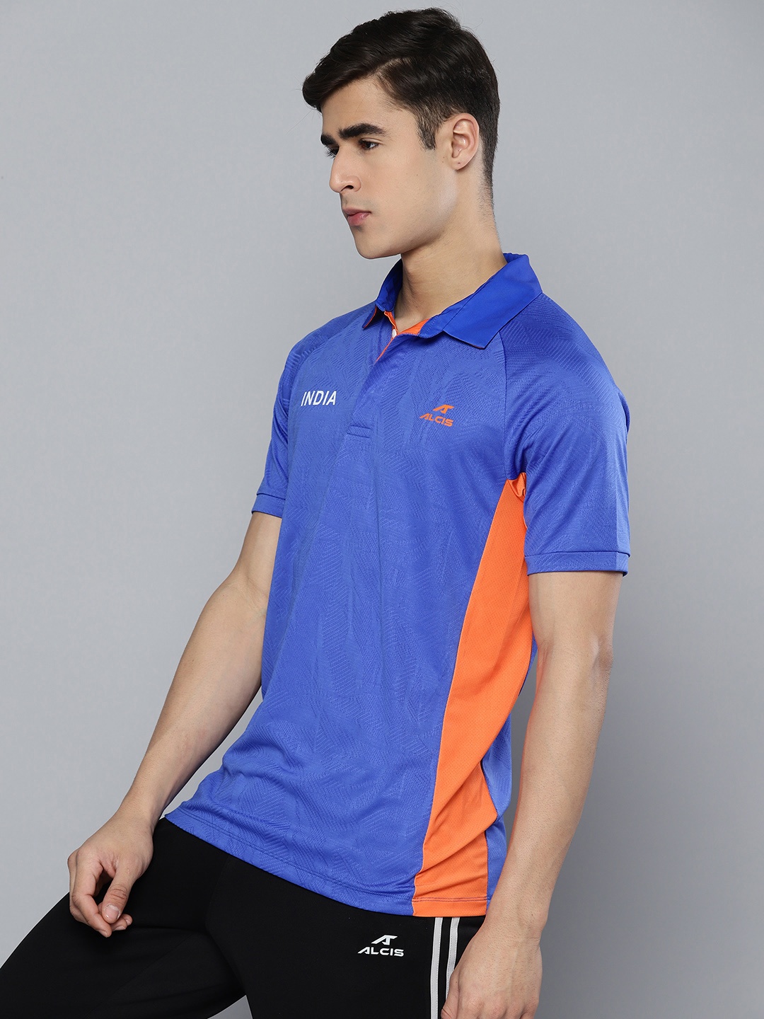 

Alcis Colourblocked Indian Cricket Team Polo Collar T-shirt, Blue