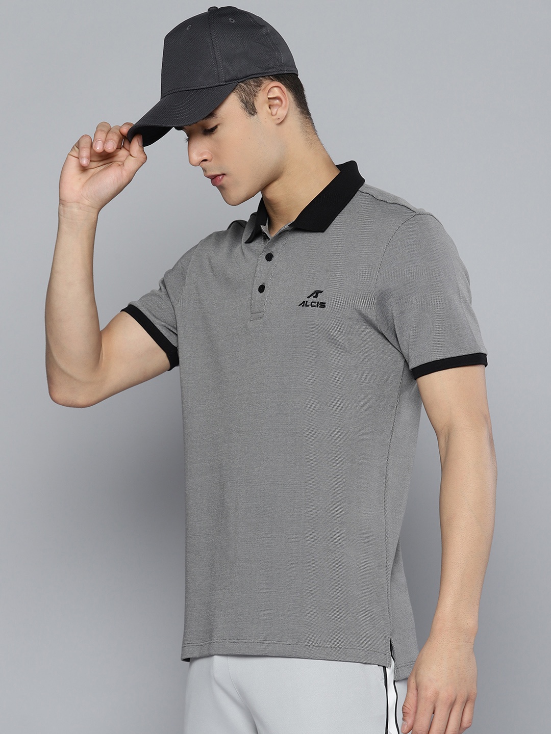 

Alcis Polo Collar T-shirt, Grey