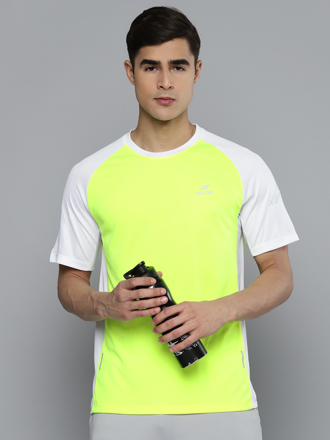 

Alcis Colourblocked Dry Tech T-shirt, Lime green