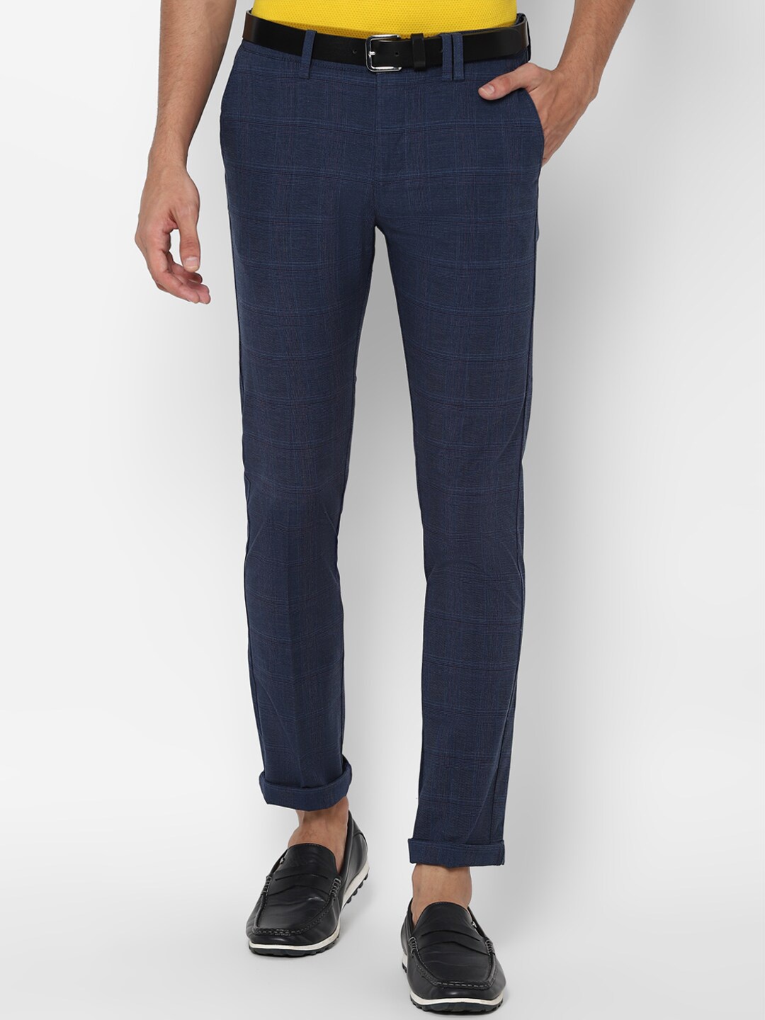 

Allen Solly Men Slim Fit Trousers, Blue