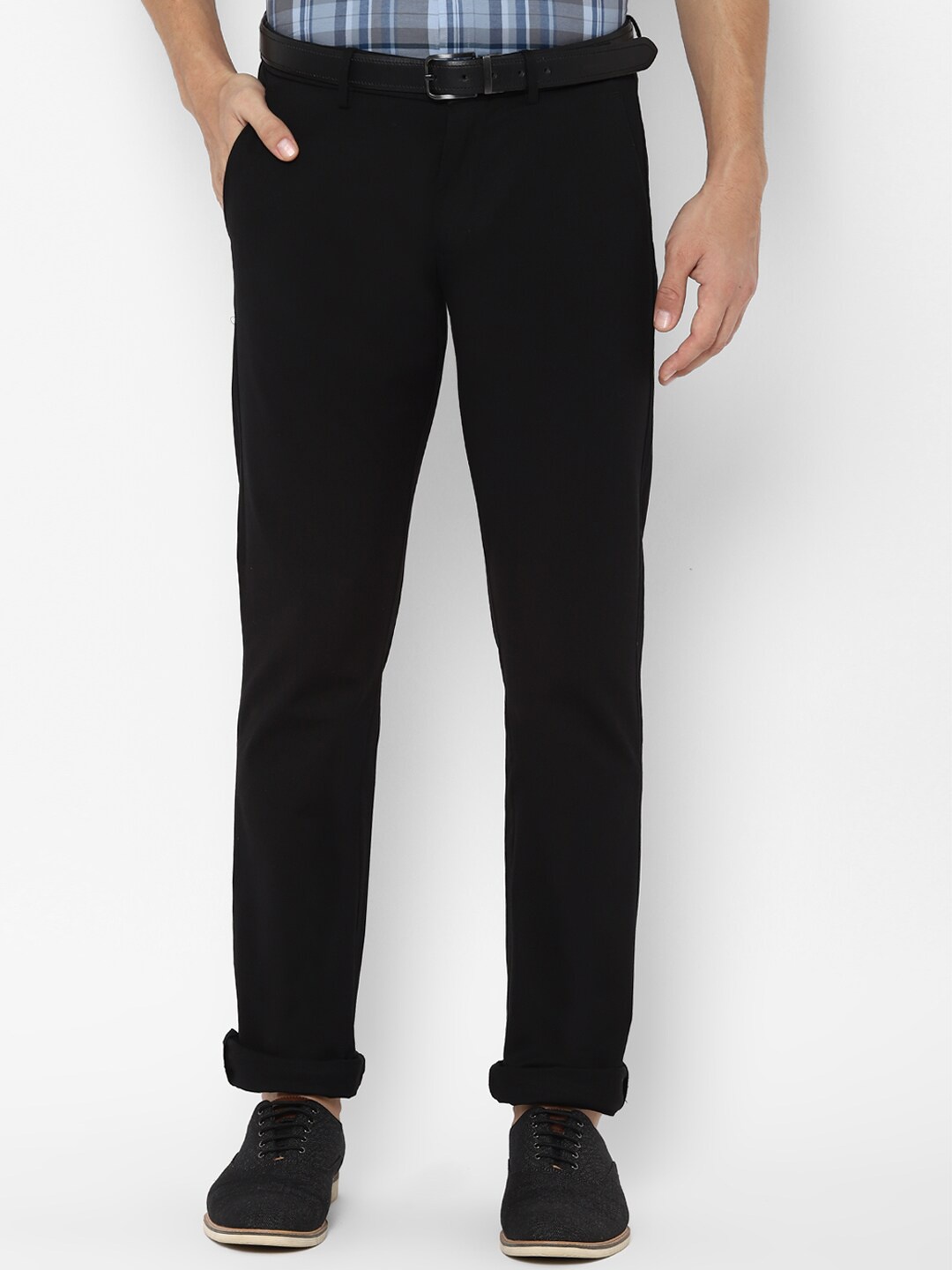 

Allen Solly Men Slim Fit Trousers, Black