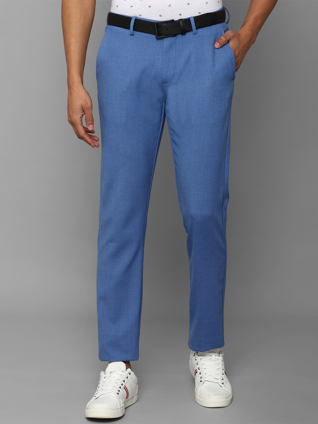 

Allen Solly Men Slim Fit Trousers, Blue