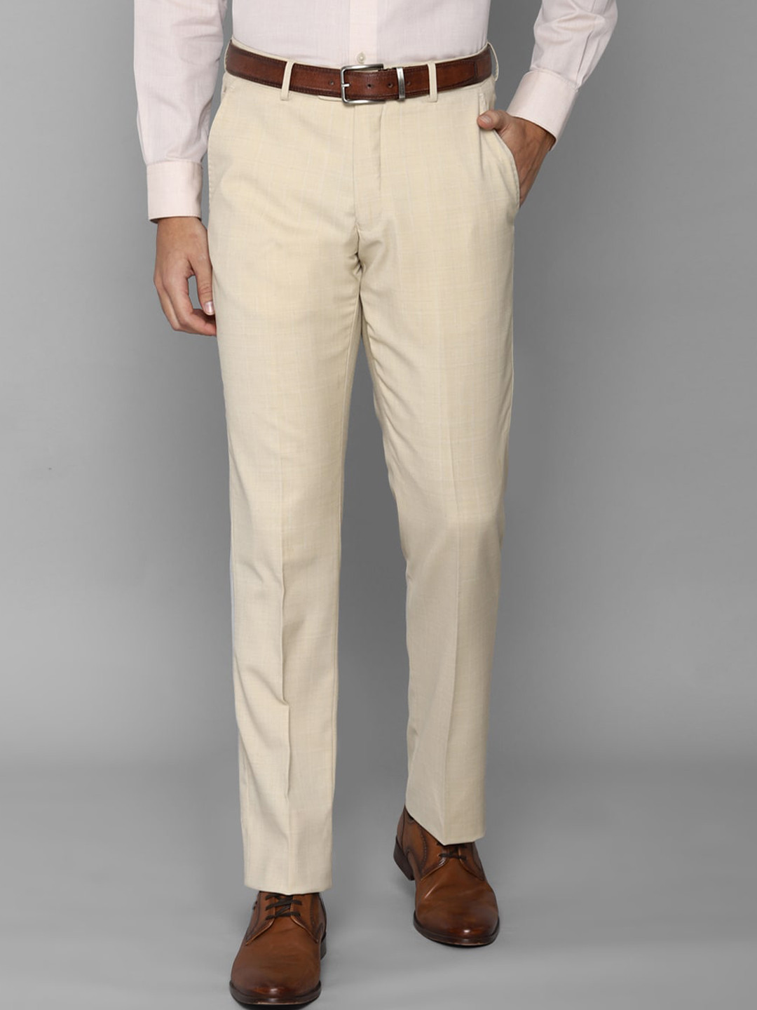

Louis Philippe Men Formal Trousers, Beige