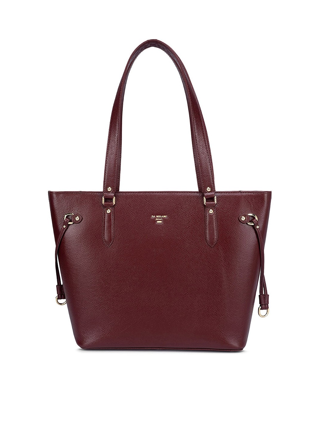 

Da Milano Leather Structured Shoulder Bag, Maroon