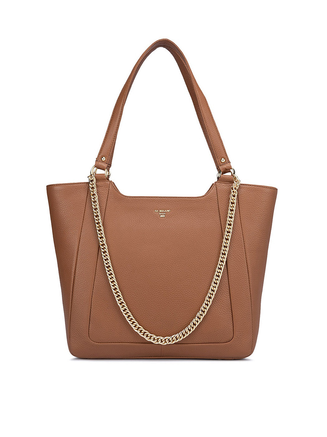 

Da Milano Leather Structured Shoulder Bag, Brown