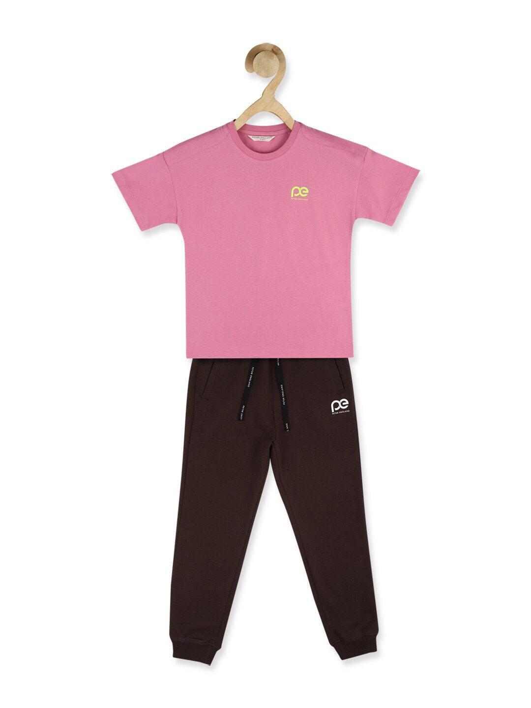 

Peter England Boys Cotton T Shirt and Joggers, Pink