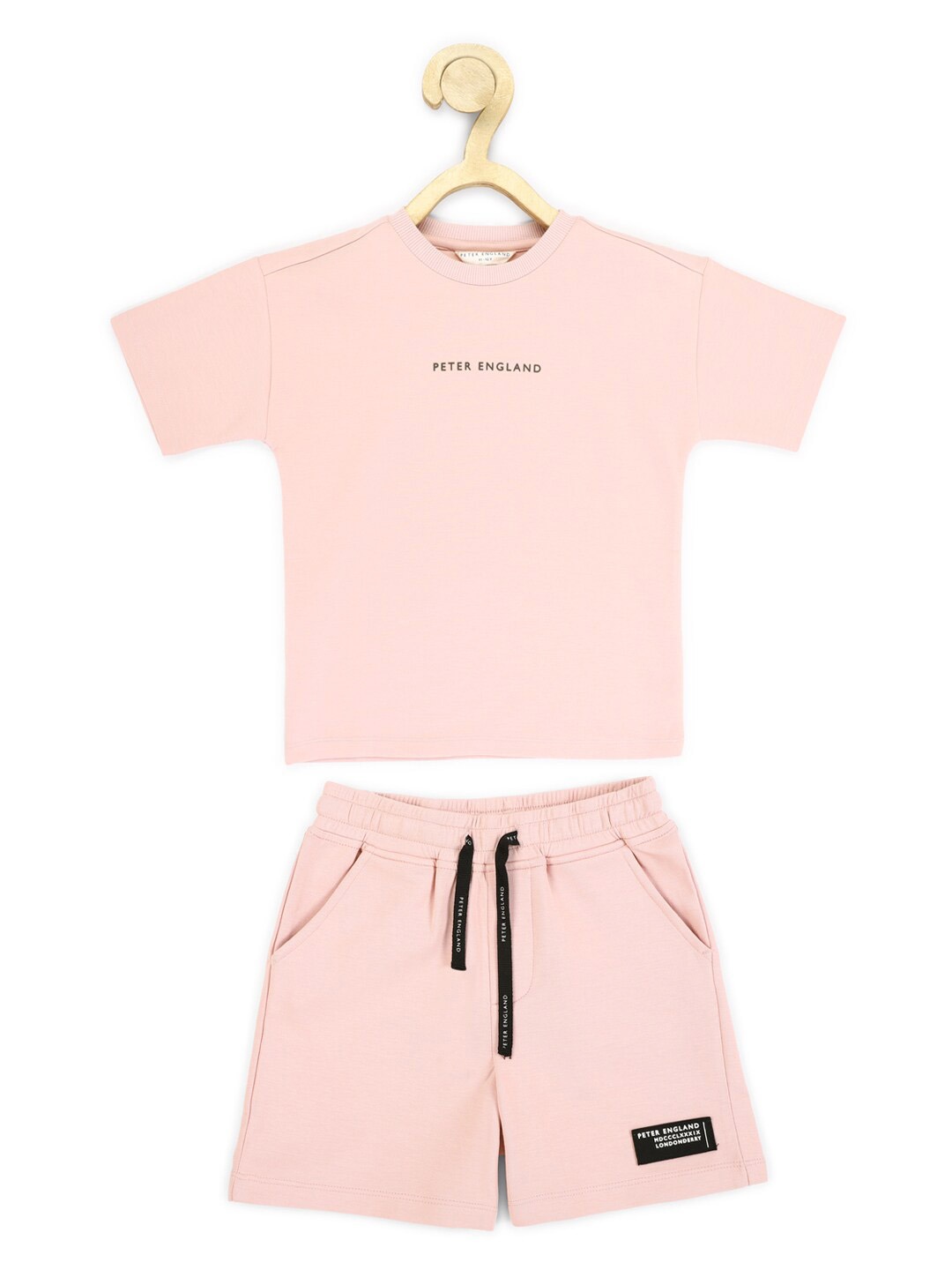 

Peter England Boys T-shirt with Shorts Set, Pink