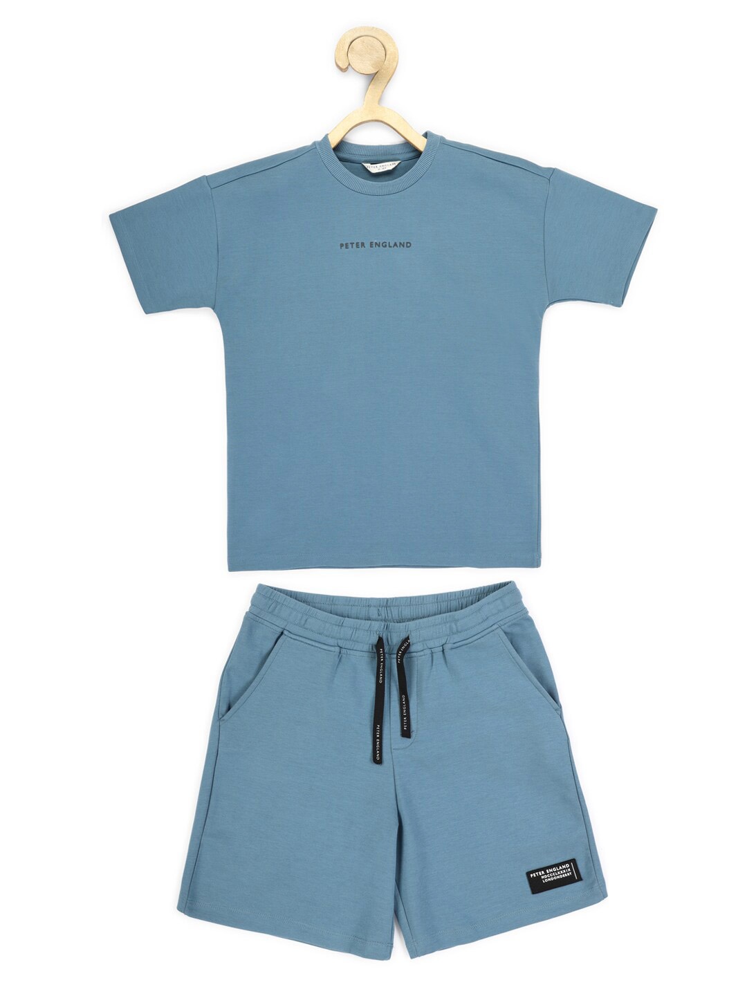 

Peter England Boys T-shirt with Shorts Set, Blue